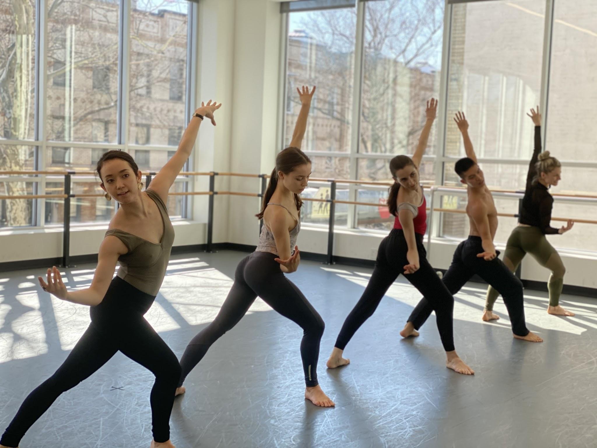 Company dancers in studio